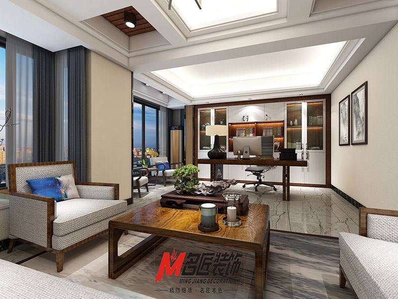 揭陽(yáng)市寶豐花園現(xiàn)代風(fēng)格辦公空間裝修案例